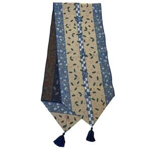 NEW Kohl’s French Country Tapestry Table Runner 13”x72” Blue Floral Made In USA
